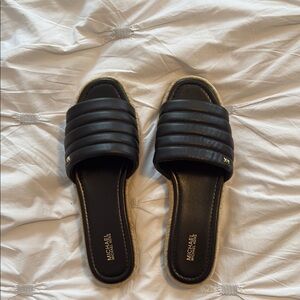 NWOT Michael Kors Black Slide Sandals